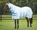 Sweet Itch Shield Combo Neck Horse Fly Sheet, White/Blue - 0V5EC - 66 in - White with Sky Blue Trim - 1