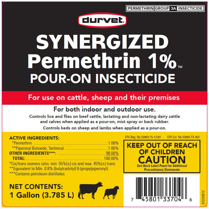 Synergized Permethrin 1% Fly & Pest Insecticide, 1 Gallon - 7VVU - 1 Gallon - 2