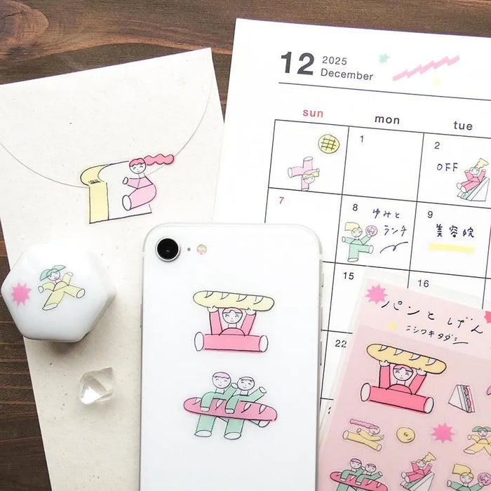 Tadashi Nishiwaki Bread and Health Stickers
