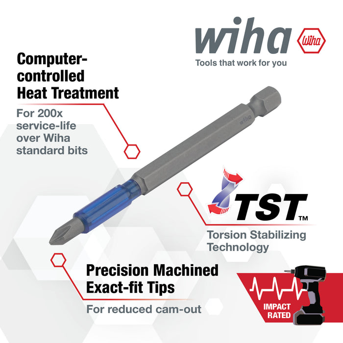 TerminatorBlue Impact Bit Phillips #1– 3.5" Length - 2 Pack