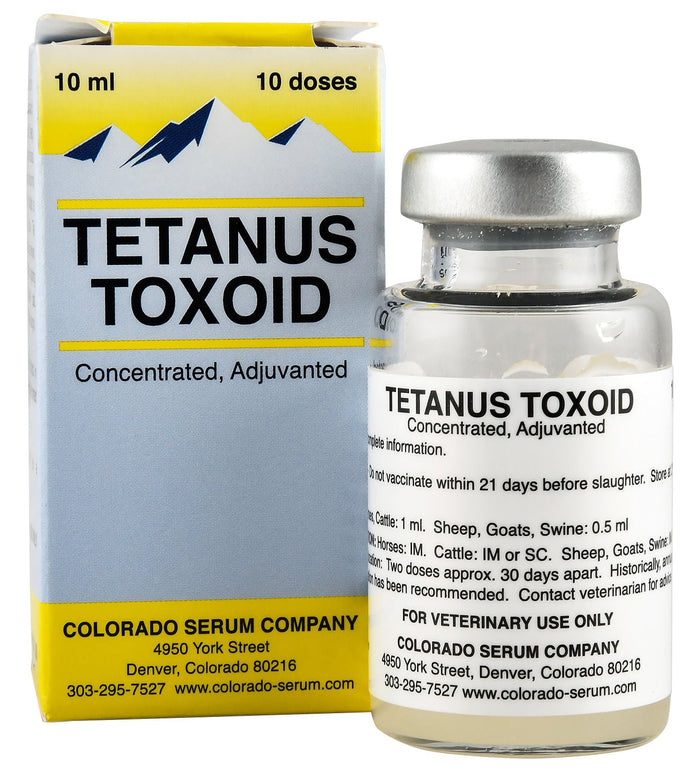 Tetanus Toxoid Concentrate Vaccine for Horses & Livestock - C8T4 - 10 Dose Vial - 1
