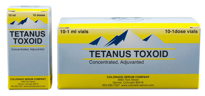 Tetanus Toxoid Concentrate Vaccine for Horses & Livestock - C8T4 - 10 Dose Vial - 5