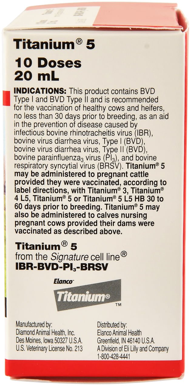Titanium 5 Cattle Vaccine - A2G1 - 10 Dose - 2