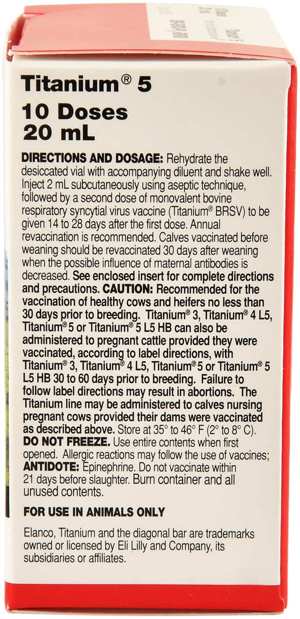 Titanium 5 Cattle Vaccine - A2G1 - 10 Dose - 3