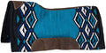 Tough1 Contoured Wool Pachanga Saddle Pad, 34" x 36" - JTIA3T - Light Blue/Royal - 2