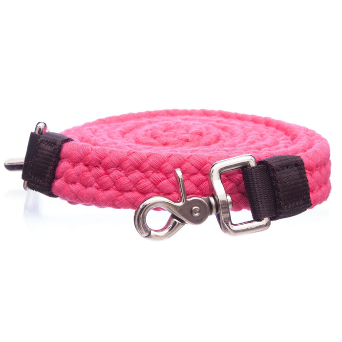 Tough1 Cotton Roping Rein, 7' - JTIBD - Black - 5