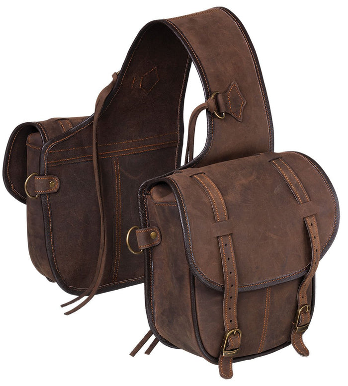 Tough1 Soft Leather Saddle Bag - JTIAFD - 1