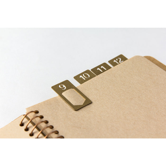 Traveler's Brass Number Clips - Set of 12
