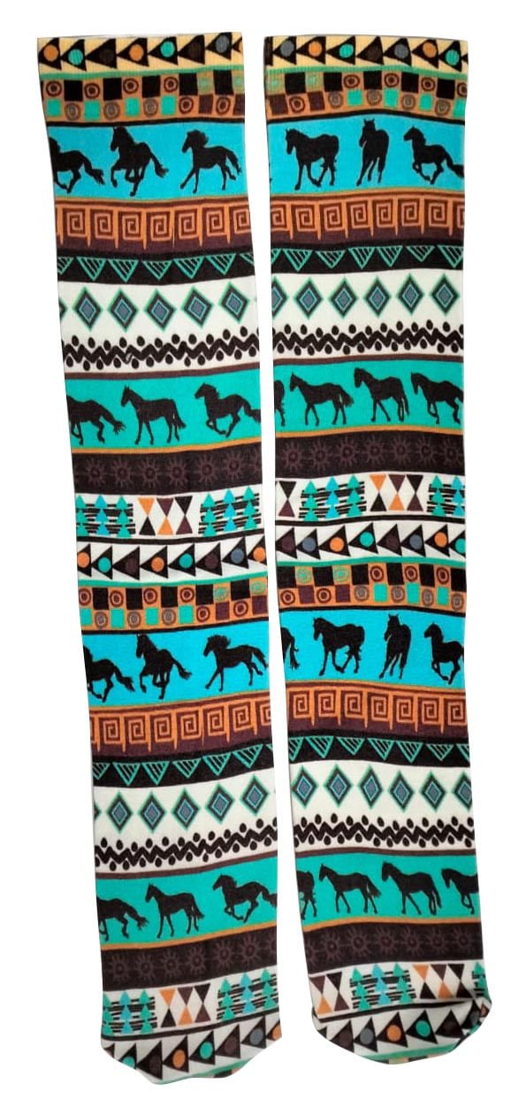 Tribal Horses Socks, Pair - AWI1X - Multi - 1