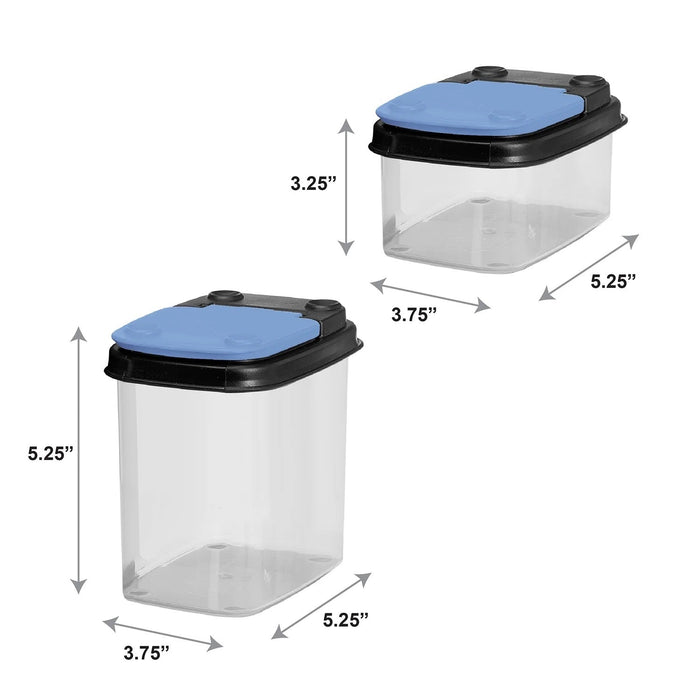 Trip & Treat Totes, 2 pk - BU2L - Blue/Black Lid / Clear Base - 2 pk - 5