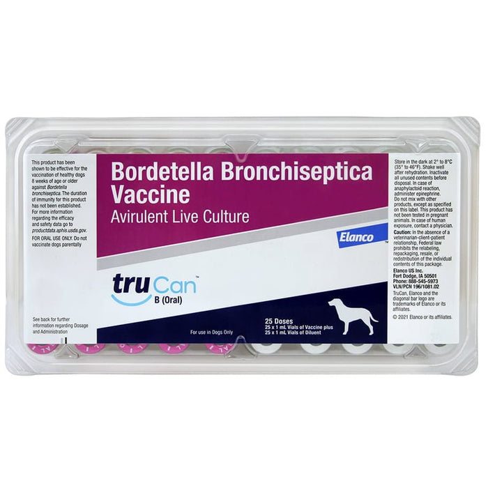 TruCan B (Oral Bordatella) Vaccine for Dogs, 25 Single Doses - A9AZ - 25 Dose - 1