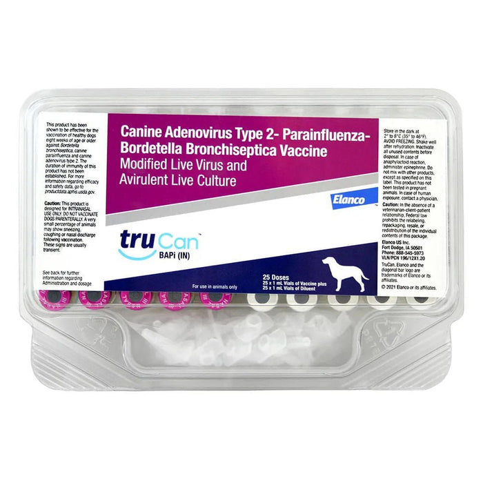 TruCan BAPi (Intranasal) Dog Vaccine, 25 Single Doses - F7E8 - 25 Dose - 1