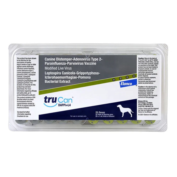 TruCan DAPPi+L4 (formerly Duramune Max 5/4L), 25 Single Doses - F7D4 - 25 Dose - 1