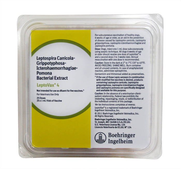 TruCan L4 / LeptoVax 4 Vaccine for Dogs (25 x 1ml) - G5WE - 1ml - 25ct - 1