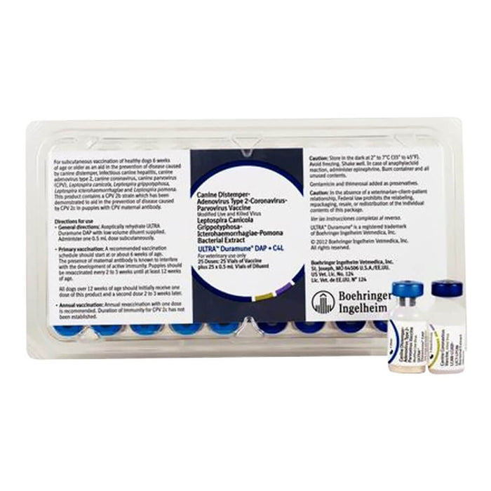 TruCan Ultra DAP+CL4 / Ultra Duramune DAP+C/4L Vaccine for Dogs (25 x 0.5ml) - G5WJ - 0.5ml - 25ct - 1