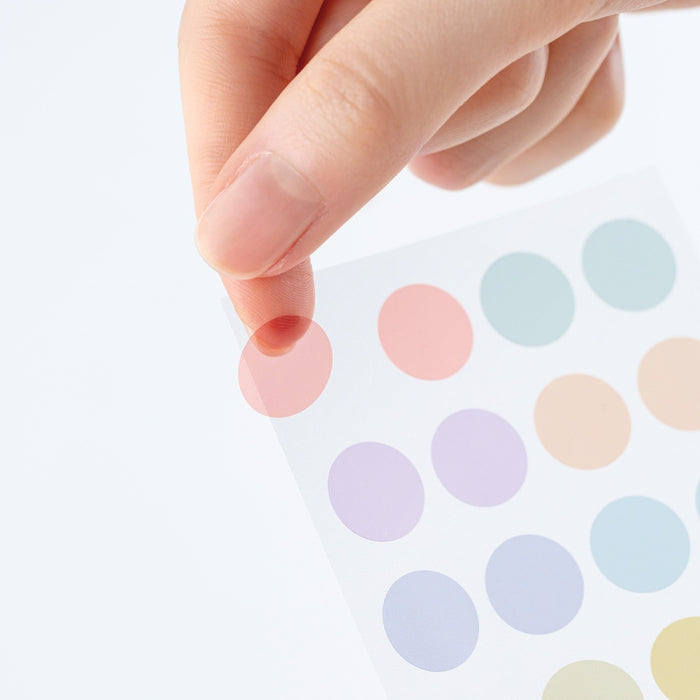 TSUKI no IRO Transparent Dot Stickers | Asst. Sizes