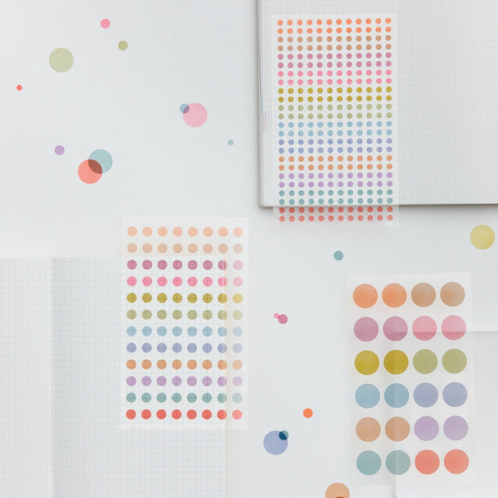 TSUKI no IRO Transparent Dot Stickers | Asst. Sizes