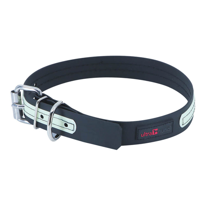 Ultrahund Play Glow Dog Collar, 1" Wide, 18" Long, Fits 16" to 20" - 020ULT-00370 - Black - 1