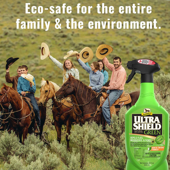 UltraShield Green Natural Fly Repellent - Y1UH - 32 oz - 4
