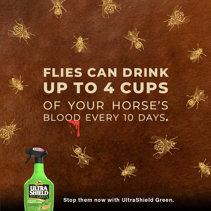 UltraShield Green Natural Fly Repellent - Y1UH - 32 oz - 5