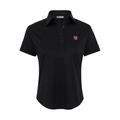 Utah Women's Cap Sleeve Semi Spread Polo Black