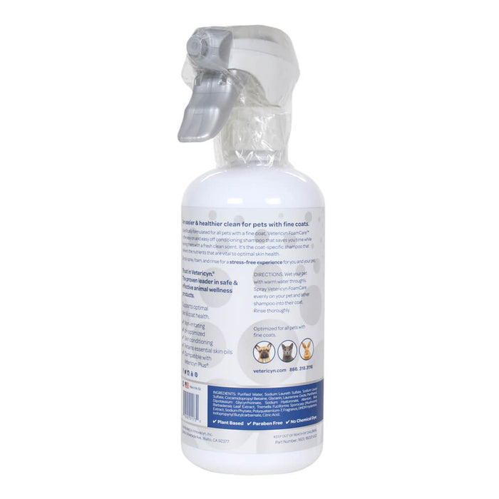 Vetericyn FoamCare Low Density Fine Coats Spray Shampoo, 16 oz - 013VET-1601 - Fresh - 16oz - 2