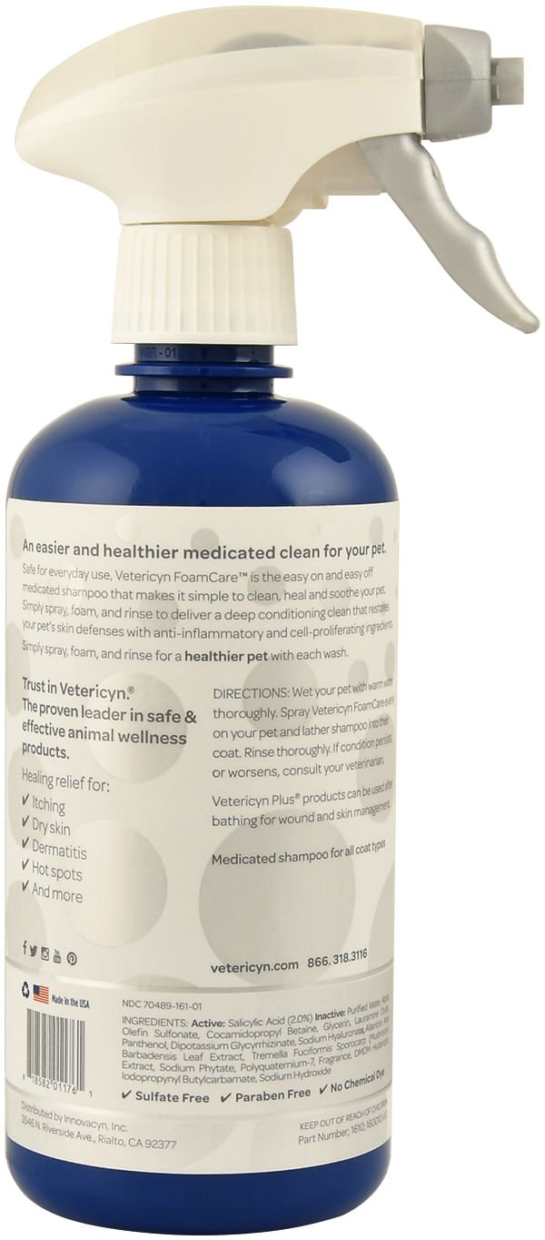 Vetericyn FoamCare Medicated Pet Shampoo, 16 oz - LANAD - 2