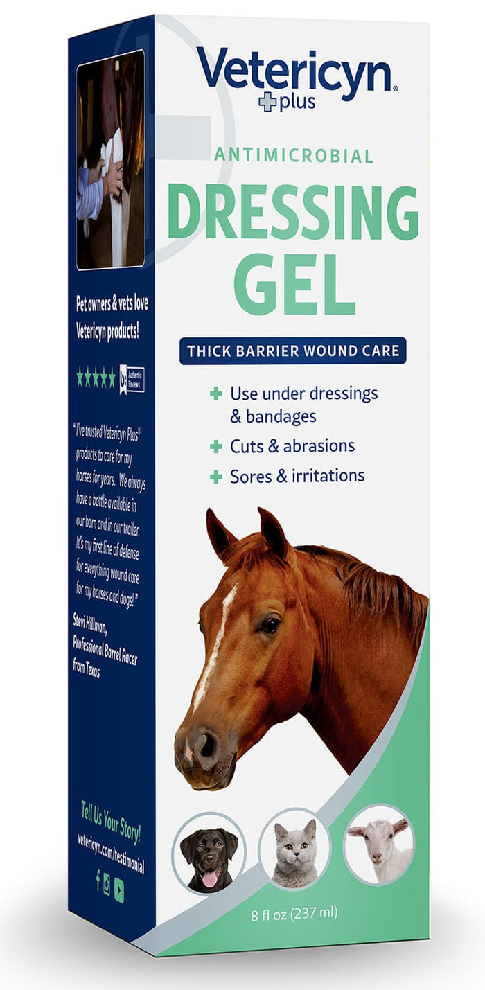 Vetericyn Plus Antimicrobial Dressing Gel, 8 oz - LAN1R - 8oz - 4