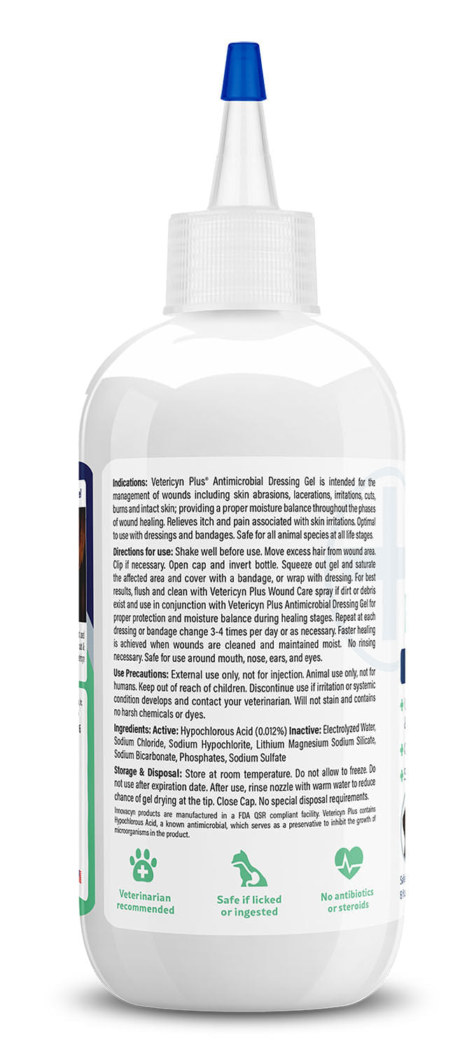 Vetericyn Plus Antimicrobial Dressing Gel, 8 oz - LAN1R - 8oz - 7