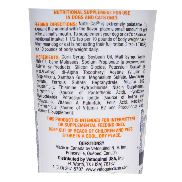 Nutri - Cal High - Calorie Nutritional Supplement for Dogs and Cats, 4.25 oz - 015VET-01557 - 4.25 oz - 4