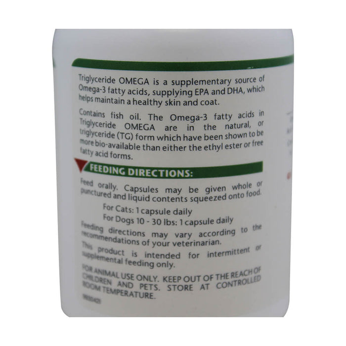 Triglyceride Omega - 3 Fish Oil Capsules for Dogs & Cats – Skin, Coat & Joint Support, 60 ct - 015VET-60S - 60 ct - Small Dogs (Under 30 lbs) & Cats - 5