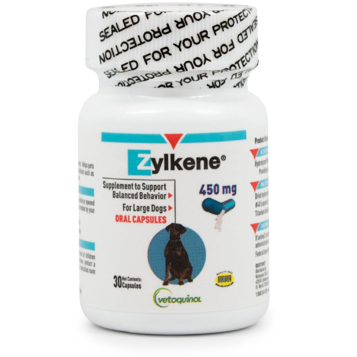 Zylkene Capsules Behavior Supplement for Dogs, 450mg, 30 Capsules - 015VET-04083 - 450mg - 1