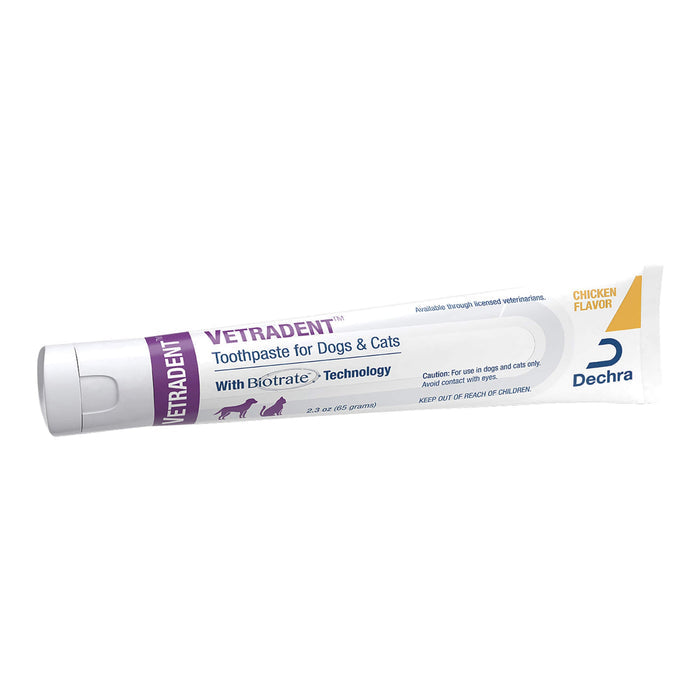 Vetradent Toothpaste with Double - Sided Toothbrush for Dogs & Cats, 2.3 oz - 018DP-53365 - Chicken - 2