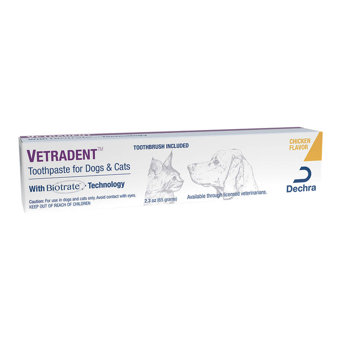 Vetradent Toothpaste with Double - Sided Toothbrush for Dogs & Cats, 2.3 oz - 018DP-53365 - Chicken - 3