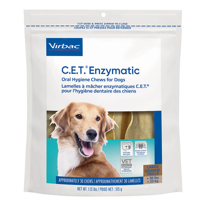 Virbac C.E.T. Enzymatic Oral Chews for Dogs - 018VR-CET02089 - Over 50 lbs - 1 pk - 3
