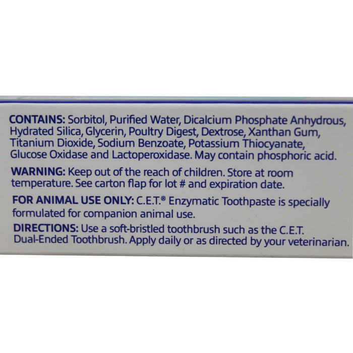 Virbac C.E.T. Enzymatic Pet Toothpaste for Dogs & Cats – Plaque & Tartar Control, 2.5 oz - 018VR-CET101 - Poultry - 3