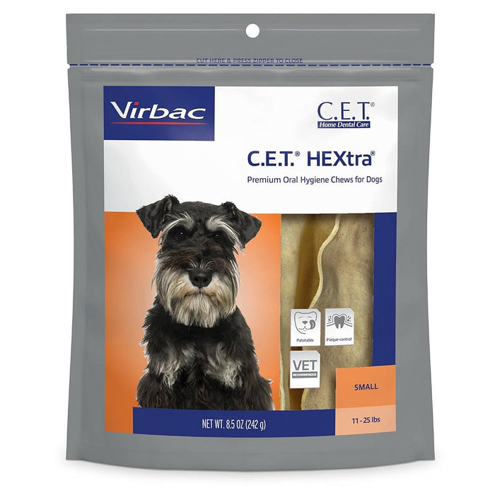 Virbac C.E.T. HEXtra Premium Dental Oral Hygiene Chews for Dogs, 30 ct - 018VR-CET614 - Small (Dogs 11 - 25 lbs) - 30 ct - 3