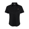 Virginia Women's Cap Sleeve Semi Spread Polo Black