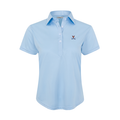 Virginia Women's Cap Sleeve Semi Spread Polo Sky Blue
