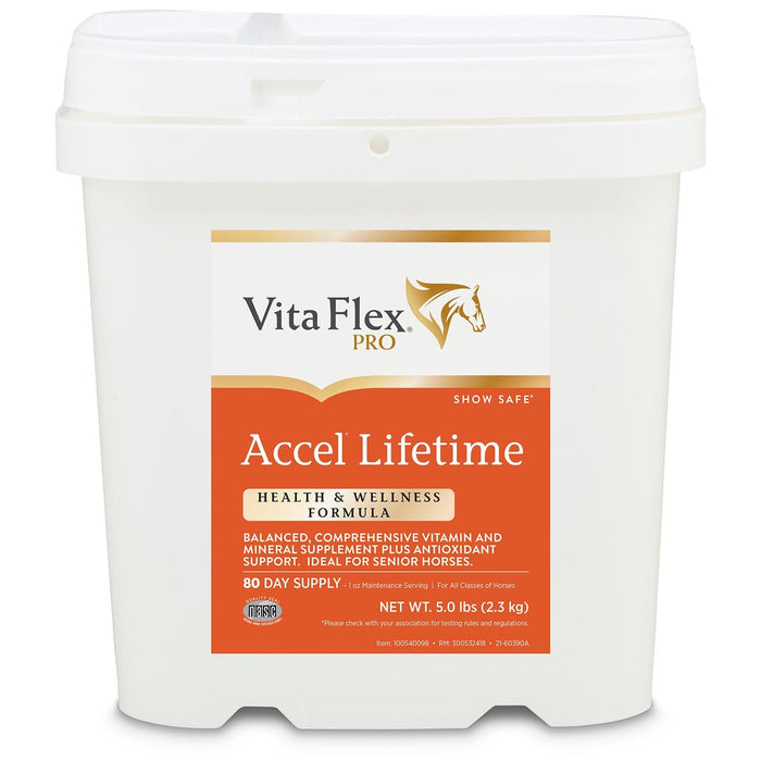 Vita Flex Pro Accel Lifetime Health & Wellness Formula Supplement for Horses - FA5Q - 5lbs - 1
