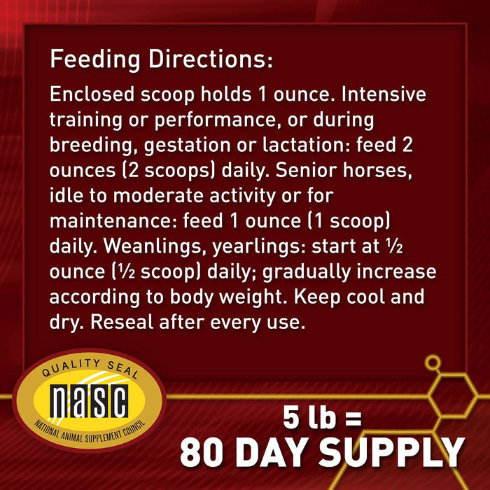 Vita Flex Pro Accel Lifetime Health & Wellness Formula Supplement for Horses - FA5Q - 5lbs - 8