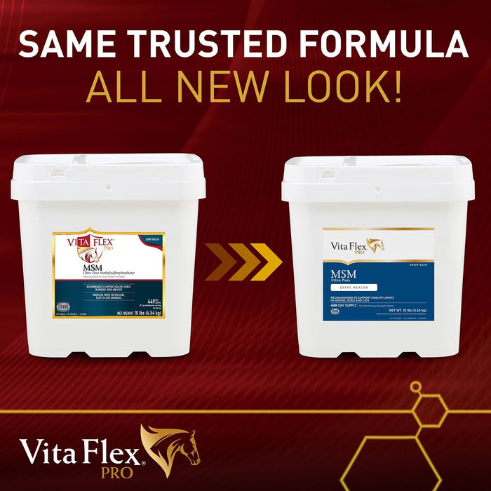 Vita Flex Pro MSM Quality Joint Supplement for Horses, Dogs and Cats - FA64 - 10lbs - 3