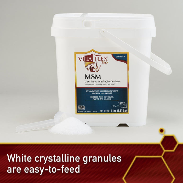 Vita Flex Pro MSM Quality Joint Supplement for Horses, Dogs and Cats - FA65 - 4lbs - 6