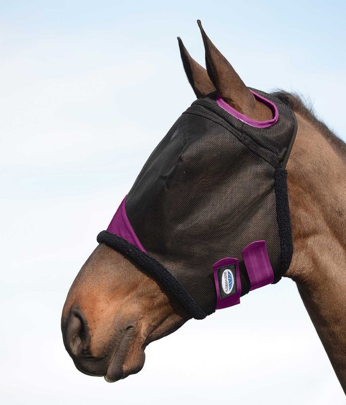 Weatherbeeta ComFITec Durable Mesh Horse Fly Mask - 0V5FJ - Mini - Black/Purple - 1