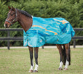 WeatherBeeta ComFITec Plus Dynamic II Standard Neck Horse Blanket - 1200D, 220g Medium Weight, Waterproof, Breathable - 0V5M5 - 51 in - Blue Marble - 1
