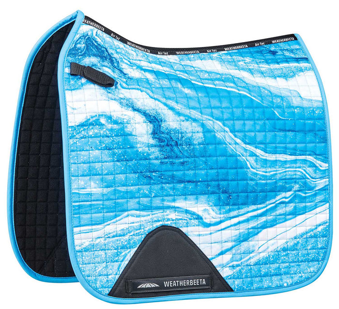 WeatherBeeta Prime Marble Dressage Saddle Pad - KO1JL - Blue Swirl - 1
