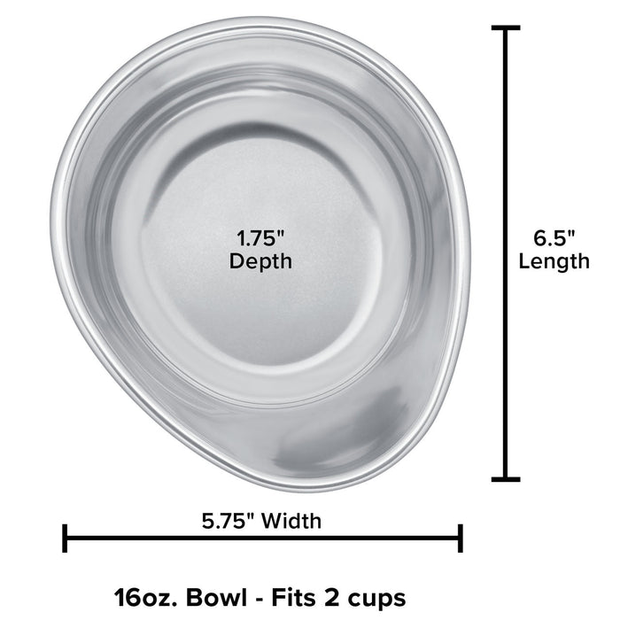 WeatherTech Pet Feeding System Extra Bowls - WTD61 - Stainless - 16 oz - Holds 2 cups - 3