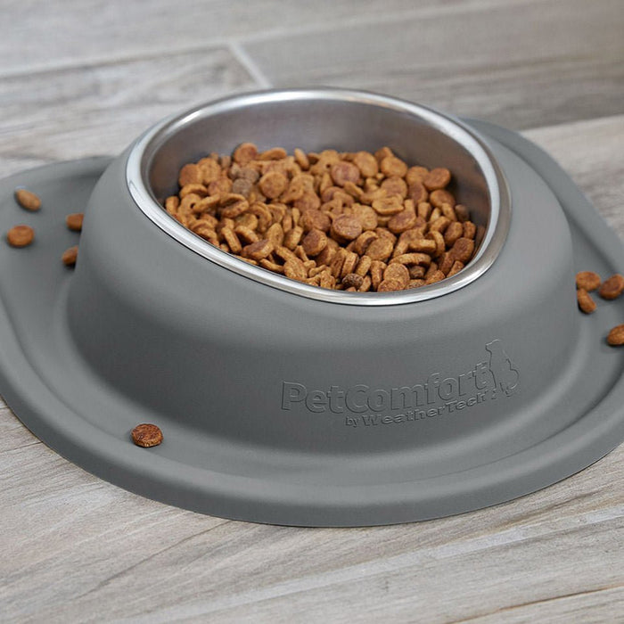 WeatherTech Single Low Pet Feeding System, Stainless Steel - WTD5C - Dark Grey - 8 oz - 5