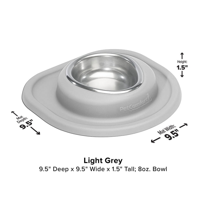 WeatherTech Single Low Pet Feeding System, Stainless Steel - WTD5C - Dark Grey - 8 oz - 7
