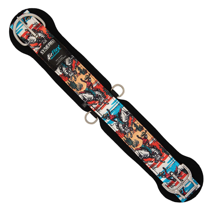 Weaver Patterned Airflec Straight Smart Cinch - WLC8X - 26" - Bucking Bronc - 3